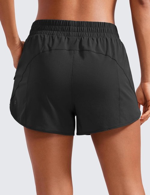 CRZ YOGA Dolphin Athletic Shorts - High Waisted Quick Dry for Women | Perfect for Running & Gym Workouts
