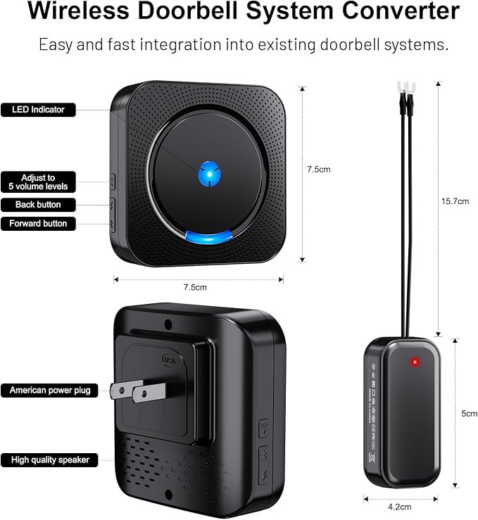 Wireless Doorbell Chime Video Doorbell Extender