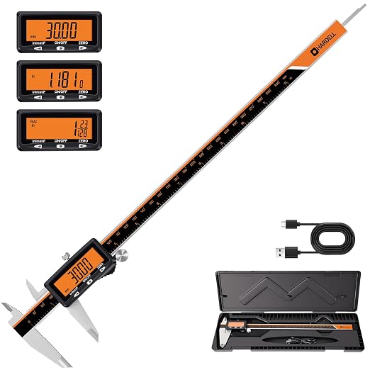 HARDELL Rechargeable Digital Caliper, 12 Inch Calipers
