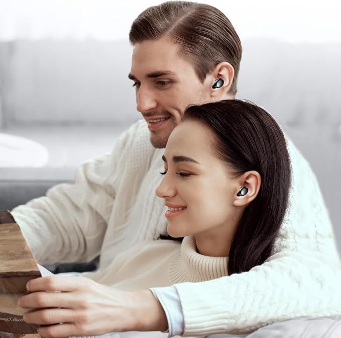kurdene Wireless Earbuds Bluetooth 5.3 Light Weight in Ear Headphones | Premium Sound Bass Ear buds with Charging Case,Smart Touch Control,Built in Mics Headset,Clear Calls for Sports Workout