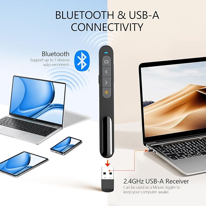 Norwii Rechargeable Bluetooth Presentation Clicker