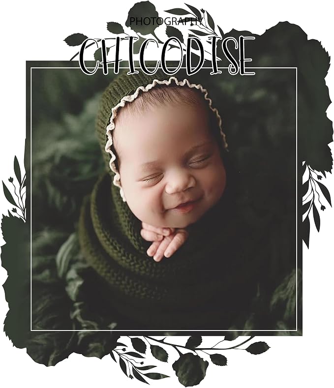 Newborn Photography Props Wraps & Ruffle Edge Bonnet