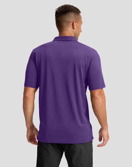 Men's Golf Shirts Dry Fit Moisture Wicking Performance Short Sleeve Collared Polo Shirts for Casual Tennis Bussiness (Purple, XXL)