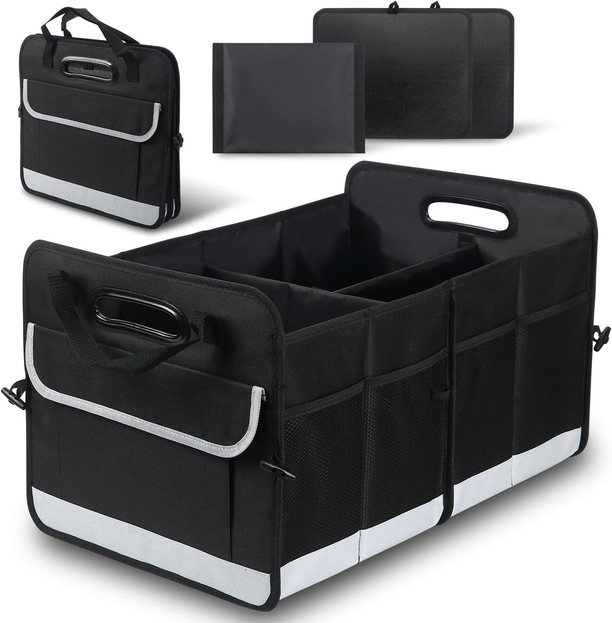 AOPHY Car Trunk Organizer, 72L Large Capacity Waterproof Auto Storage with Non-Slip Bottom Strips, Collapsible Cargo Organizer for Suv, Truck, Sedan, Portable Car Accessories for Women Men