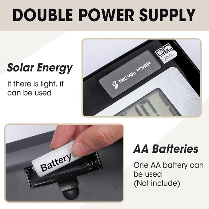 2 Pack Calculator, Calculators Desktop 12 Digit Extra Large LCD Display