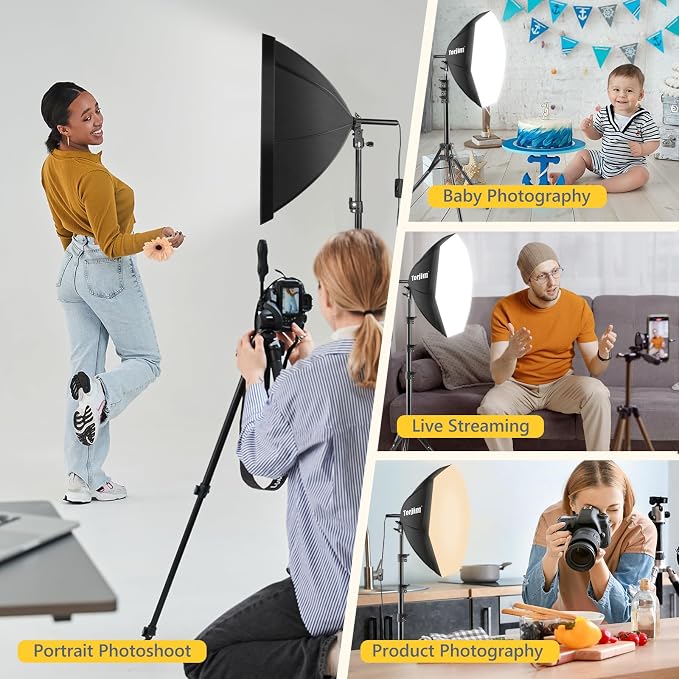 Torjim Softbox Photography Lighting Kit, Studio Lights