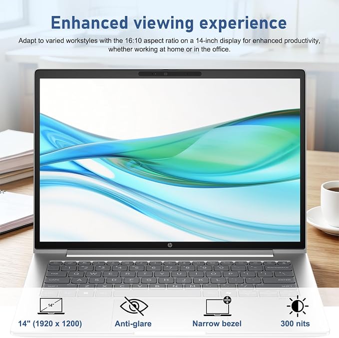 HP ProBook 440 G11 Intel Core Ultra 7 155U 14" FHD+ IPS Business AI Laptop | 16GB DDR5, 512GB SSD, Fingerprint, 1080p IR Camera, Backlit, HDMI, Wi-Fi 6, Win 11 Pro, Thunderobot 7 in-1 USB-C Hub Bundle