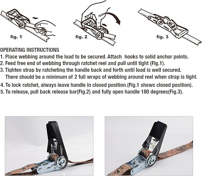 XSTRAP STANDARD Ratchet Straps, 900 LB Break Strength, 8-Pack 10FT Ratchet Tie Down Straps Set for Motorcycle Straps Tie Downs, Appliances, Lawn Equipment, Logistic Cargo Straps for Trucks(Camouflage)