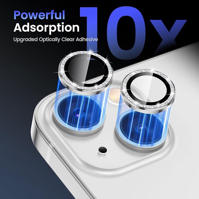 Tensea for iPhone 13 mini/iPhone 13 Camera Lens Protector, 9H Tempered Glass