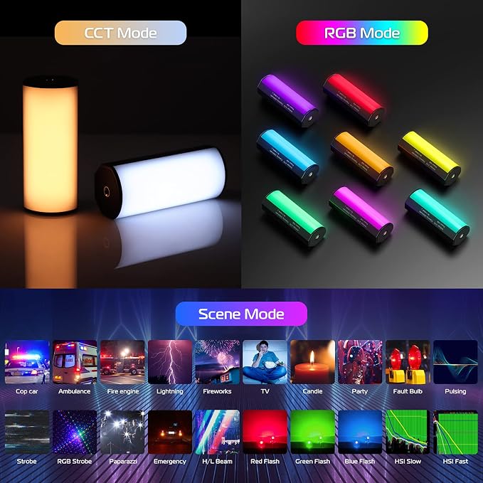 ULANZI RGB Light Wand, 360° Full Color Magnetic Mini Light Stick