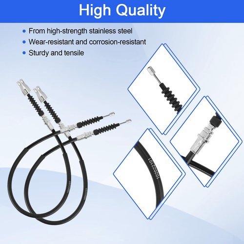 BZTT Club Car DS Brake Cables for Club Car Brake Cable Kit 2000-UP 102022101 Club Car Cable Stainless Steel Core Driver & Passenger Side Cables