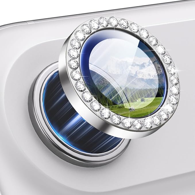 for iPhone 17 Air Camera Lens Protector Bling, Individual Diamond Metal Ring