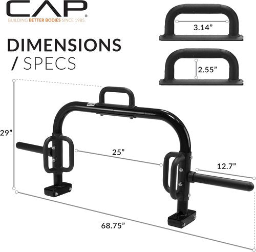 CAP Barbell Deluxe Open Trap Bar - Versatile Hex & Shrug Bar for Olympic/Standard Plates