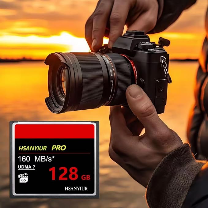 128GB UDMA Speed Up to 160MB/s, Original CF Card Camera Memory Card