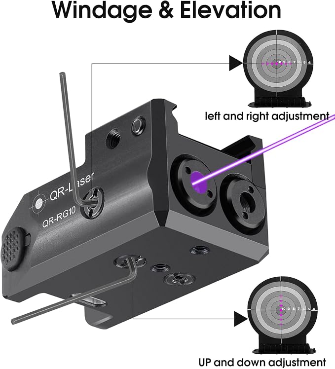 Red Green Purple Blue Laser Light Combo, 800 Lumens Tactical Flashlight Laser
