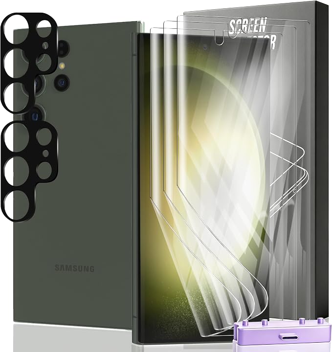3+2 Pack Screen Protector for Samsung Galaxy S23 Ultra Flexible TPU Film