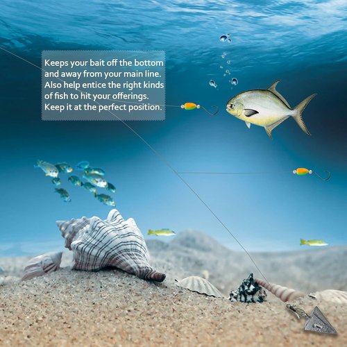 Dovesun Pompano Rig Floats - Bright Color Fishing Bobbers Kit (42/52/54/60/80/104 Pcs)