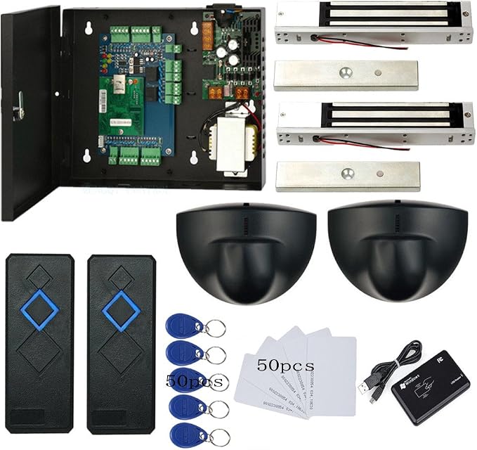 TCPIP 2 Doors Magnetic Lock Access Control Systems Request to Exit Detector