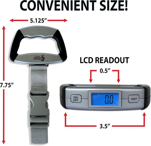 Eat Smart Luggage Scale - Accurate Weight Measurement for Hassle-Free Travel | Compact Design
