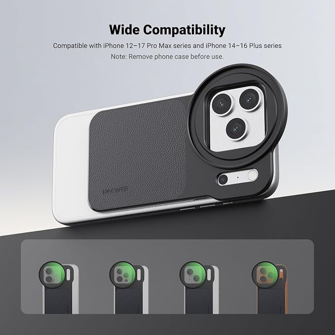 NEEWER 6.9" Magnetic Phone Lens Filter Mount Adapter Backplate Accessories &