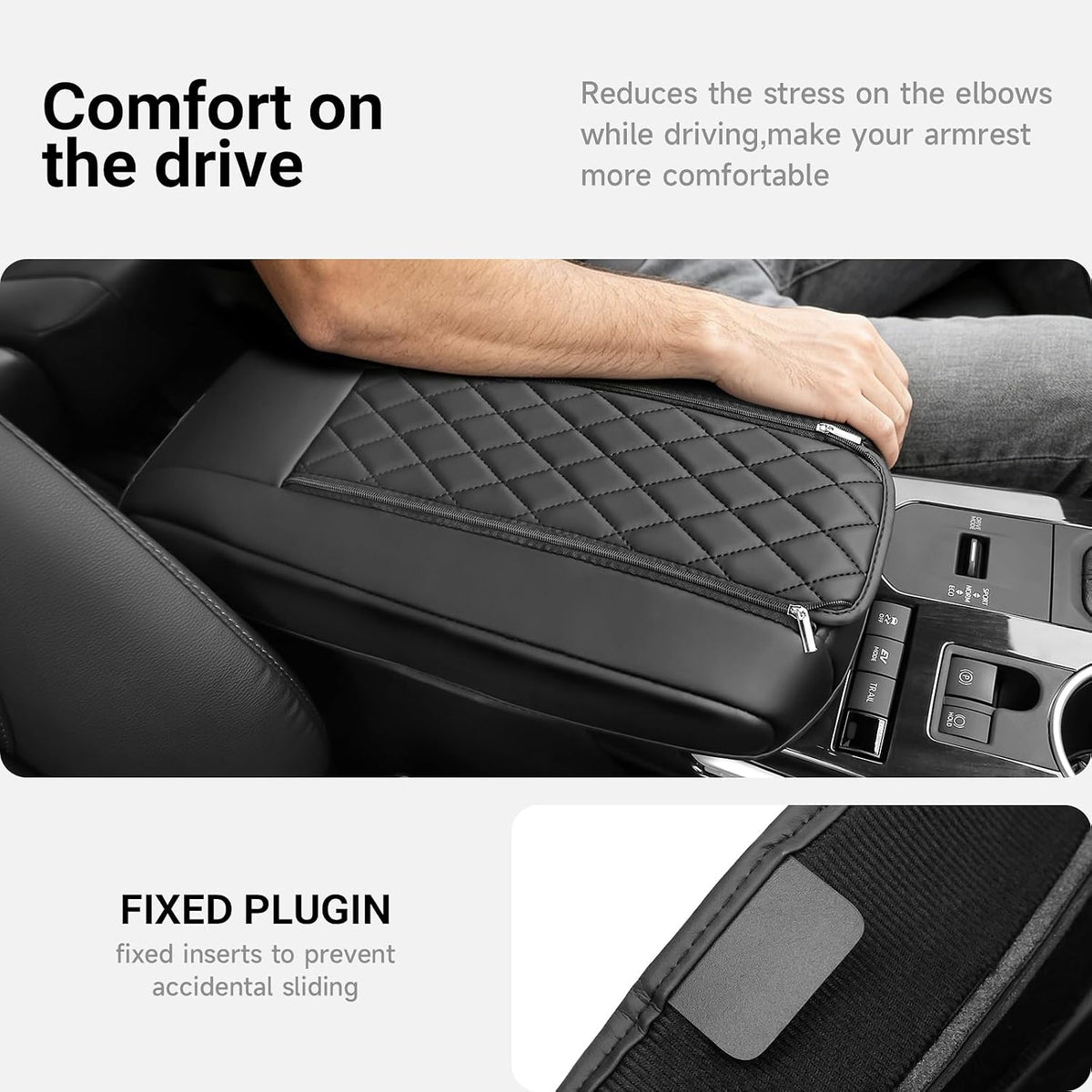 Car Center Console Cover Compatible with Toyota Highlander 2020-2025 2026 Accessories,Car Armrest Box Pad,Console Armrest Box Lid Protector Accessories