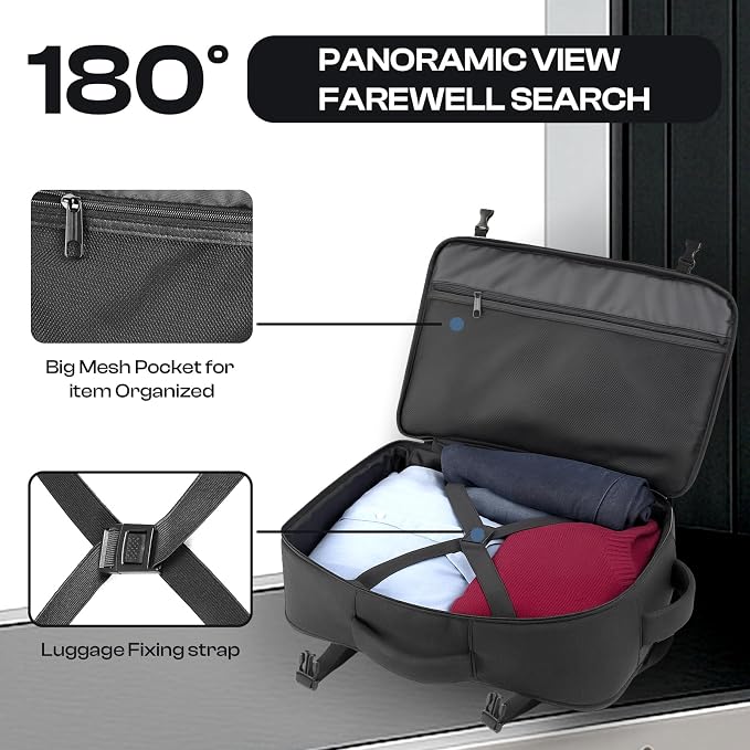 Carry on Backpack for 1-10 Days Trips, Extra Large 40L-50L Travel Backpack TSA