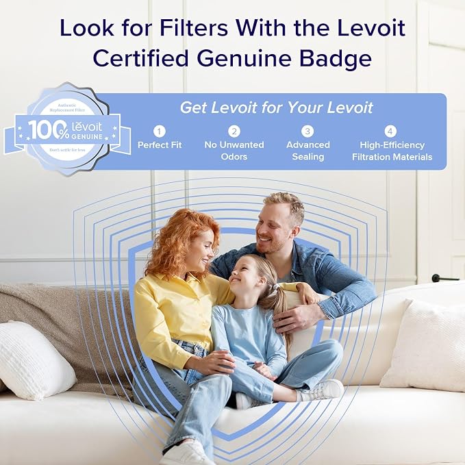 LEVOIT Air Purifier for Home Pets Bedroom Dorm Room Washable Pre-Filter | Quiet HEPA Sleep Mode for Pets, Allergens, Pollen, Smoke, Smart Monitor, AHAM VERIFIDE, Up to 1073Ft², Vital 100S-P, White