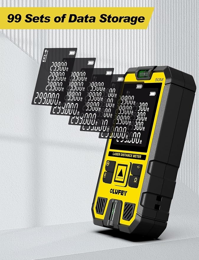Laser Measure, Laser Distance Meter Device IP54 Portable Digital Measure Tool