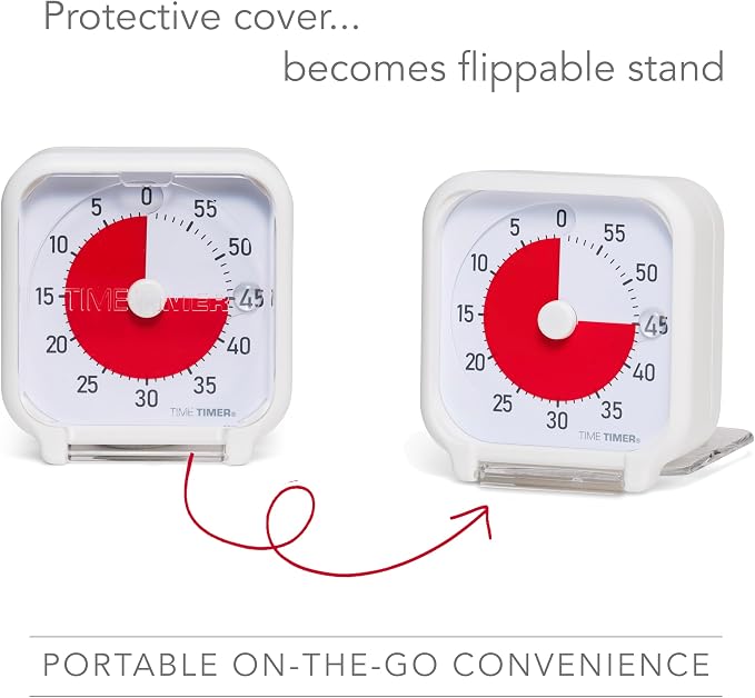 Time Timer 3 Inch Visual Timer – 60-Minute Quiet Portable Countdown Timer