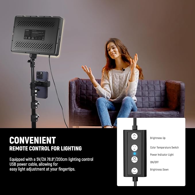 NEEWER Basics LED Video Panel Light, Studio Lighting Kit
