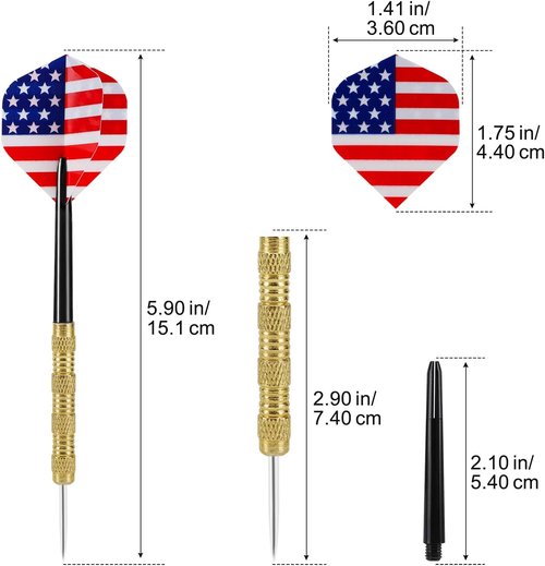Accmor Steel Tip Darts - 18 Grams Professional Metal Darts Set for Dartboard | Precision Performance