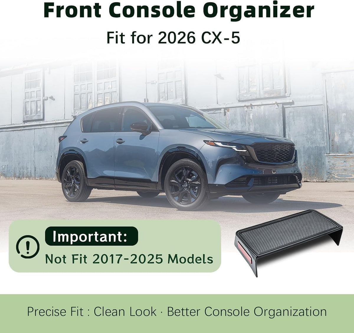 Front Center Console Organizer for 2026 Mazda CX-5 Interior Accessories