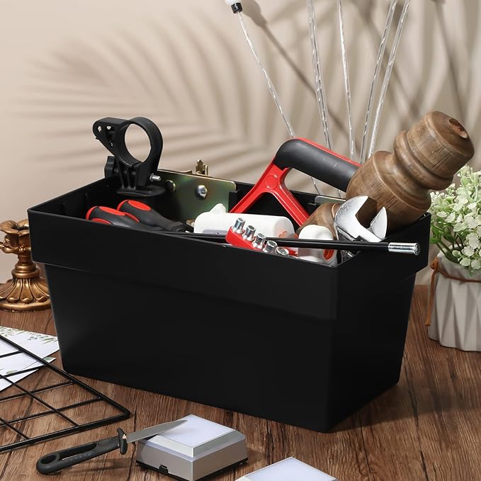 BBTO 4 Piece E-track Basket Storage Bin E Track Accessories Storage Box for Enclosed Trailer Workshop Garage Tool Organizer