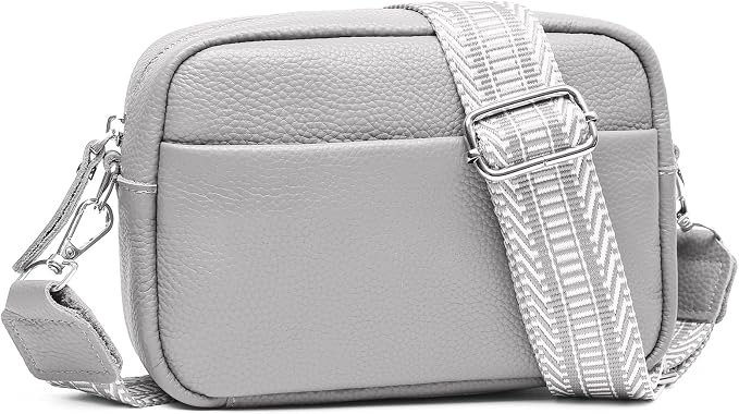 Small Crossbody Bags for Women Genuine Leather, Guitar Strap Shoulder Handbag