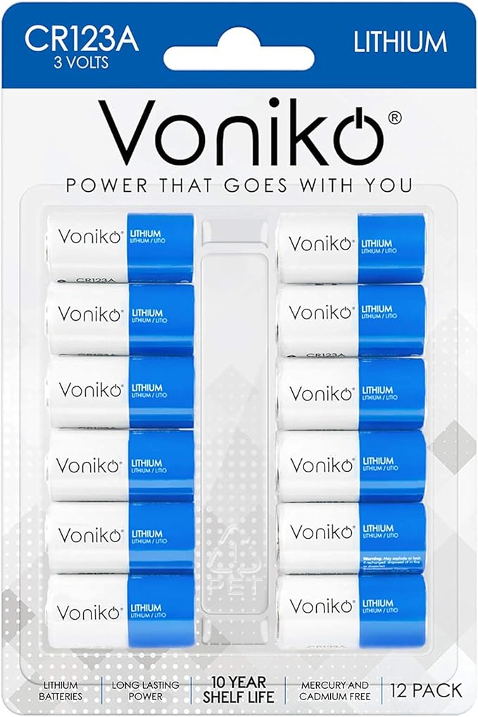 Voniko CR123A Lithium Batteries – Photo Non-Rechargeable Lithium Battery –3