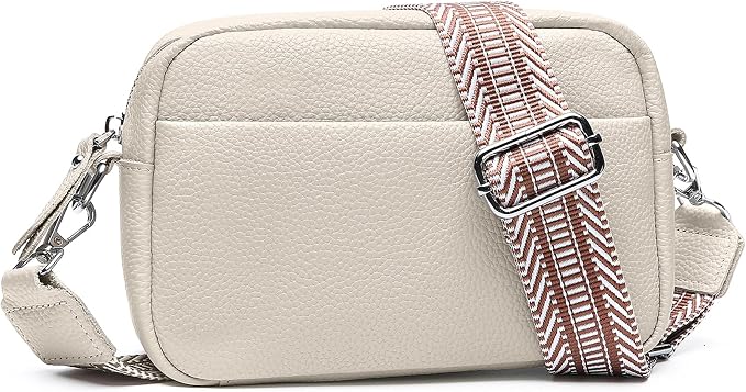 Small Crossbody Bags for Women Genuine Leather, Guitar Strap Shoulder Handbag