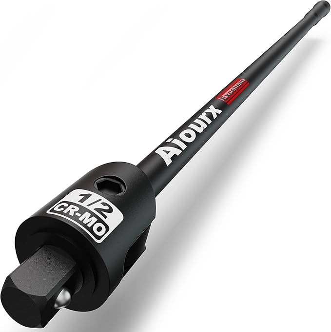 1/2" Drive 32 Inch Breaker Bar, Heavy Duty Head, Premium Chromium-Molybdenum Steel, Laser Etched Marking, for Grip and Break Loose Tight Bolts, Nuts