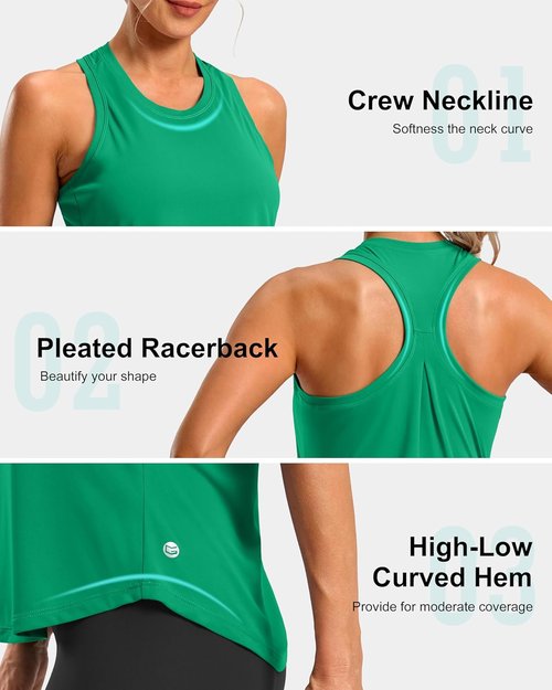 G Gradual Women's Racerback Workout Tank Top - Loose Fit Athletic Yoga Shirt for Gym & Running