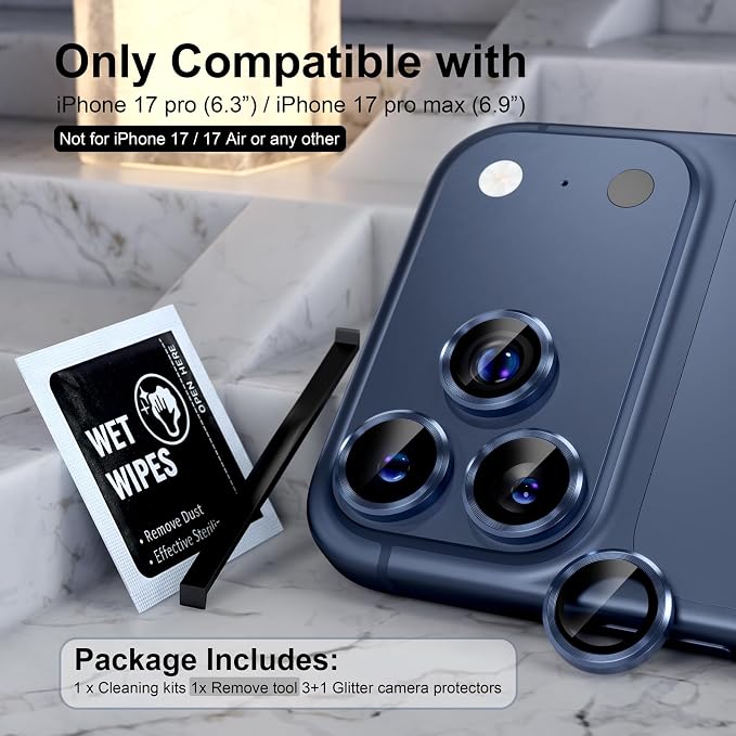 Choiche Compatible for iPhone 17 Pro/iPhone 17 Pro Max Camera Lens Protector