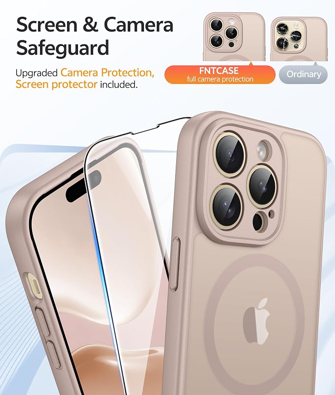 FNTCASE for iPhone 14 Pro Case: Translucent Matte Cases