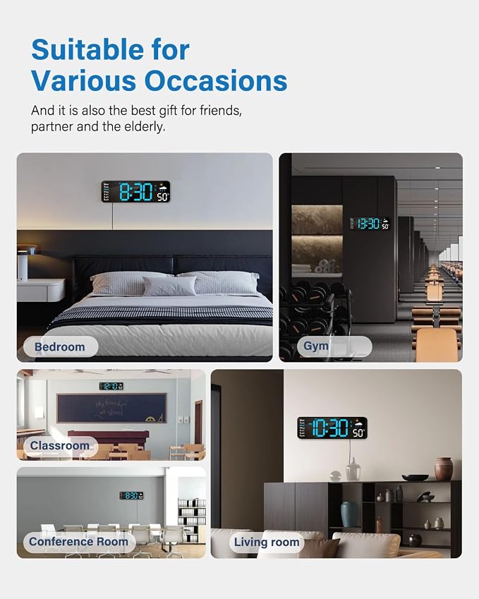 Digital Wall Clock, Digital Clock Large Display