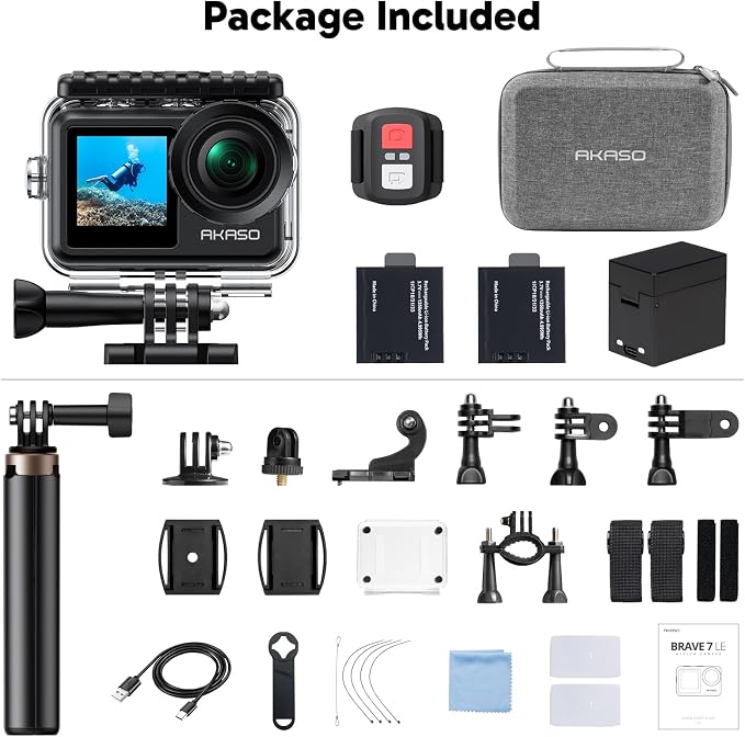 AKASO Brave 7 LE 4K60FPS 20MP WiFi Action Camera
