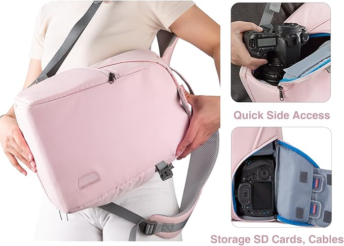 BAGSMART Camera Bag, Camera Backpack, DSLR SLR Camera Case Fits 13.3 Inch Laptop