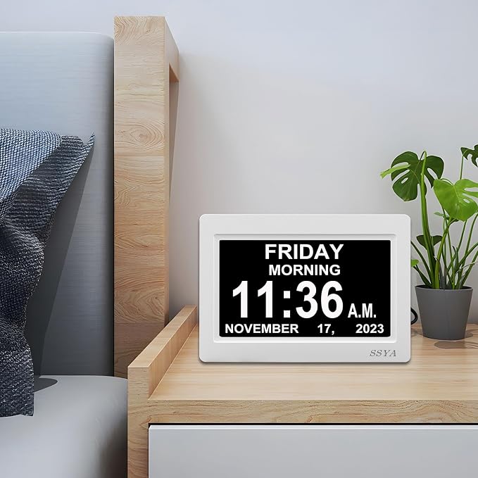 SSYA Digital Calendar Alarm Clock