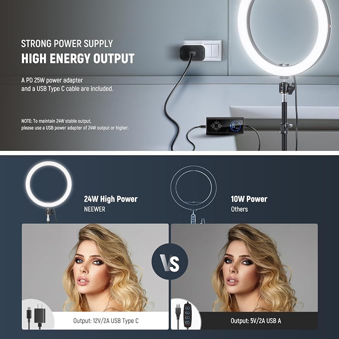 NEEWER 12" 24W High Power LED Ring Light
