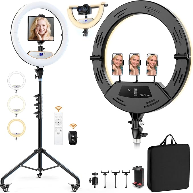 18" Foldable Ring Light with Stand