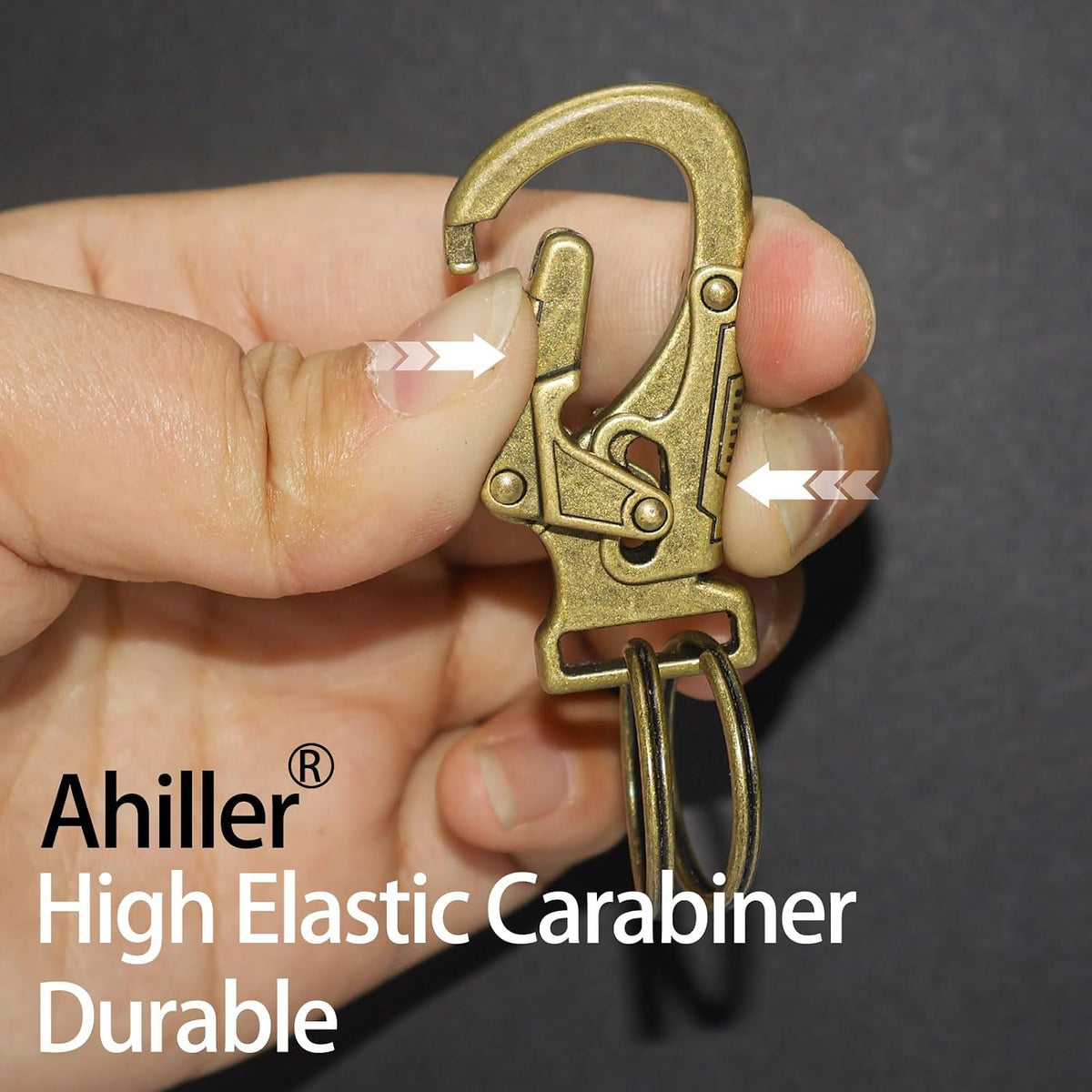 Ahiller Carabiner Clip, Dual Lock Keychain for Daily Use