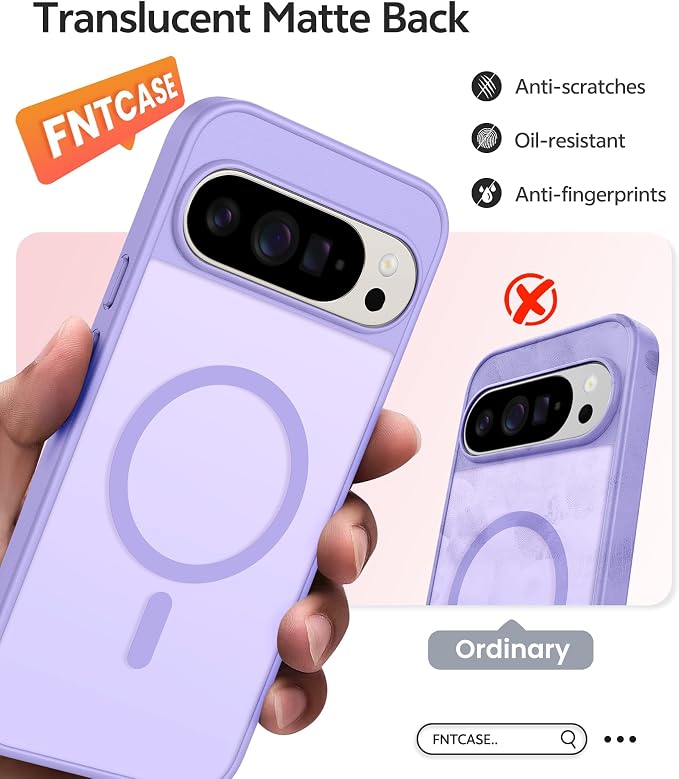 FNTCASE for Google Pixel 10 Pro Case: for Pixel 10 Case Translucent Matte Cases
