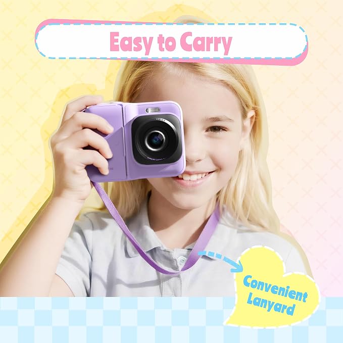 Instant Print Camera for Kids, Christmas Birthday Gifts for Girls Boys Age 3-12