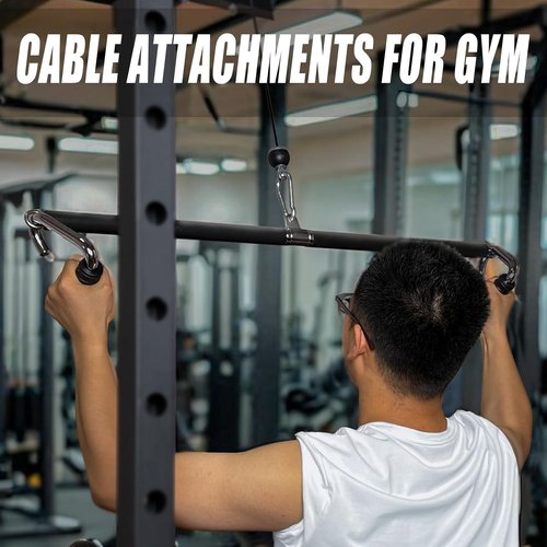KORIKAHM LAT Pull Down Bar - Non-Detachable Cable Attachment for Weightlifting | Gym Resistance Band Bar